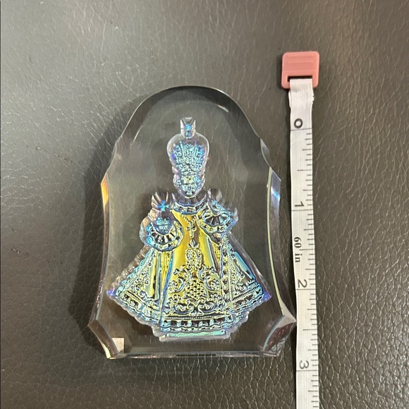 Baby Jesus Of Prague Iridescent Art Glass  Blue and Gold Accents box included - Picture 8 of 10